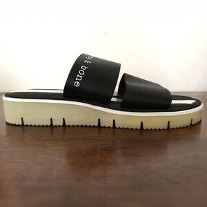 RAG & BONE Mila Black Canvas Slide Sandals